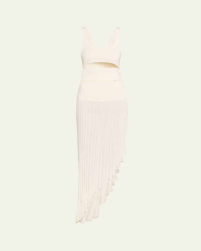 Slash Asymmetric Midi Tank Dress